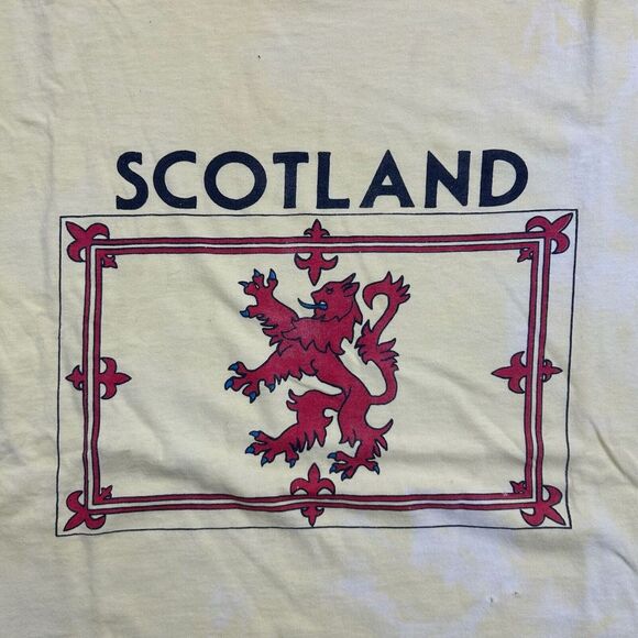 Vintage Scotland Shirt Adult Large Yellow Flag Royal Banner Lion Rampant - Picture 2 of 6